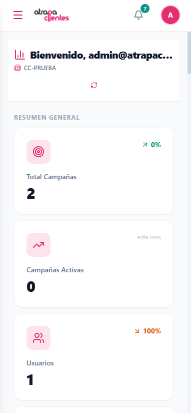 Captura de la aplicación Atrapaclientes: Cada interacción con el cliente, convertida en un dato útil.