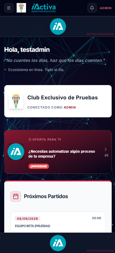 Captura de la aplicación Golea: Convierte la comunidad de un club de fútbol base en nuevos ingresos y patrocinios.